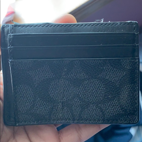 Coach card case black logo monogram - Picture 1 of 3